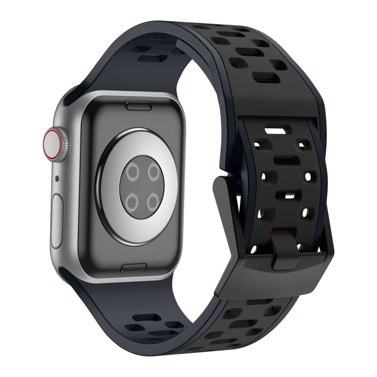 For Apple Watch SE 44mm Meteorite Two-color Silicone Watch Band
