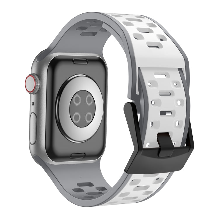 For Apple Watch SE 44mm Meteorite Two-color Silicone Watch Band
