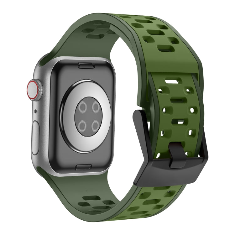 For Apple Watch Series 5 44mm Meteorite Two-color Silicone Watch Band
