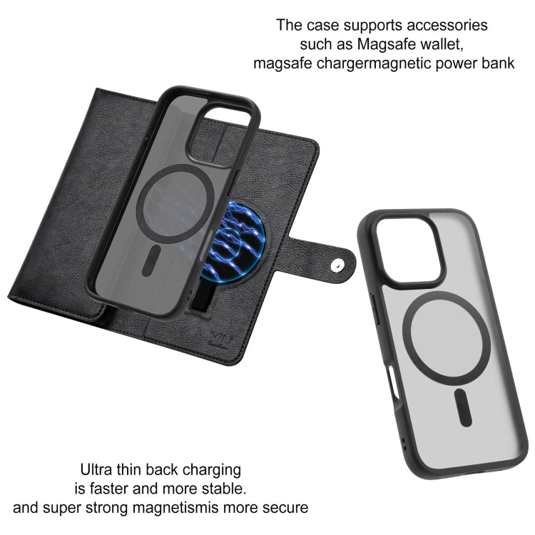 For iPhone 16 Pro ViLi GVA Series MagSafe Magnetic RFID Leather Phone Case