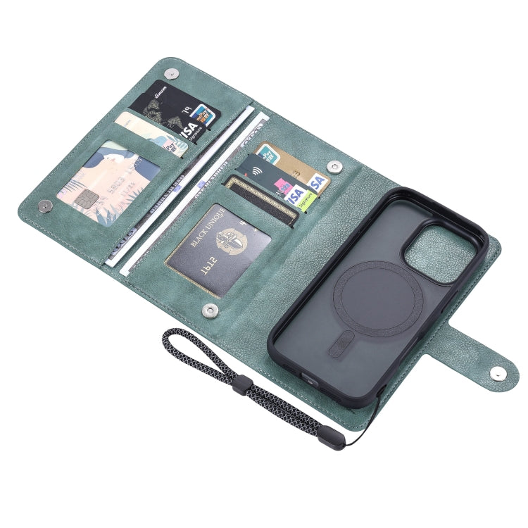 For iPhone 16 Pro ViLi GVA Series MagSafe Magnetic RFID Leather Phone Case