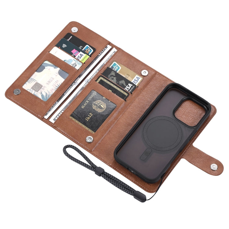 For iPhone 16 Pro ViLi GVA Series MagSafe Magnetic RFID Leather Phone Case