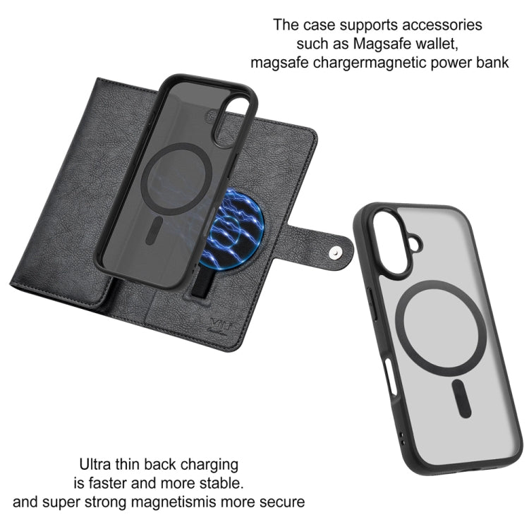 For iPhone 16 ViLi GVS Series MagSafe Magnetic RFID Leather Phone Case