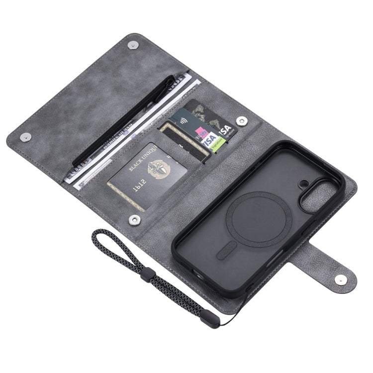 For iPhone 16 Plus ViLi GVS Series MagSafe Magnetic RFID Leather Phone Case