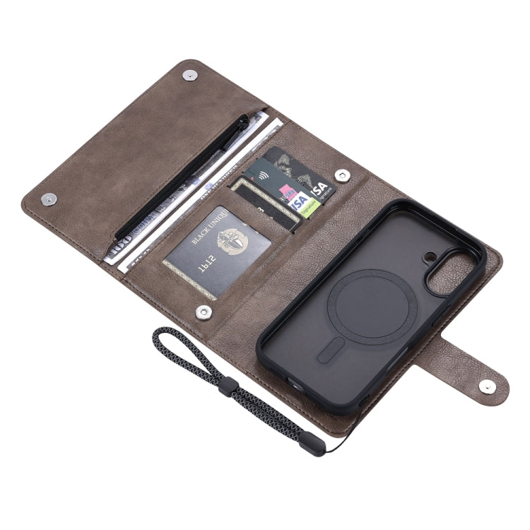 For iPhone 16 Plus ViLi GVS Series MagSafe Magnetic RFID Leather Phone Case