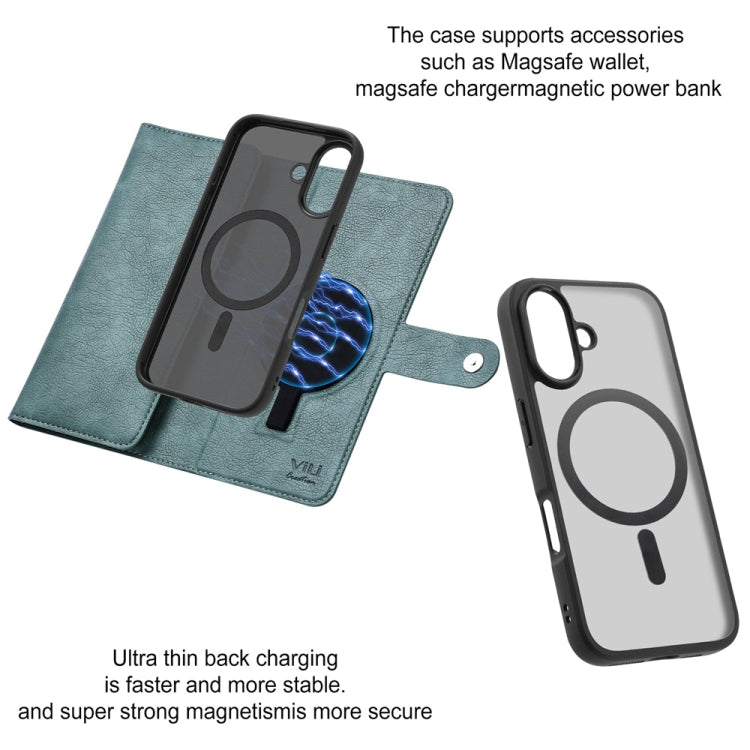 For iPhone 16 Plus ViLi GVS Series MagSafe Magnetic RFID Leather Phone Case