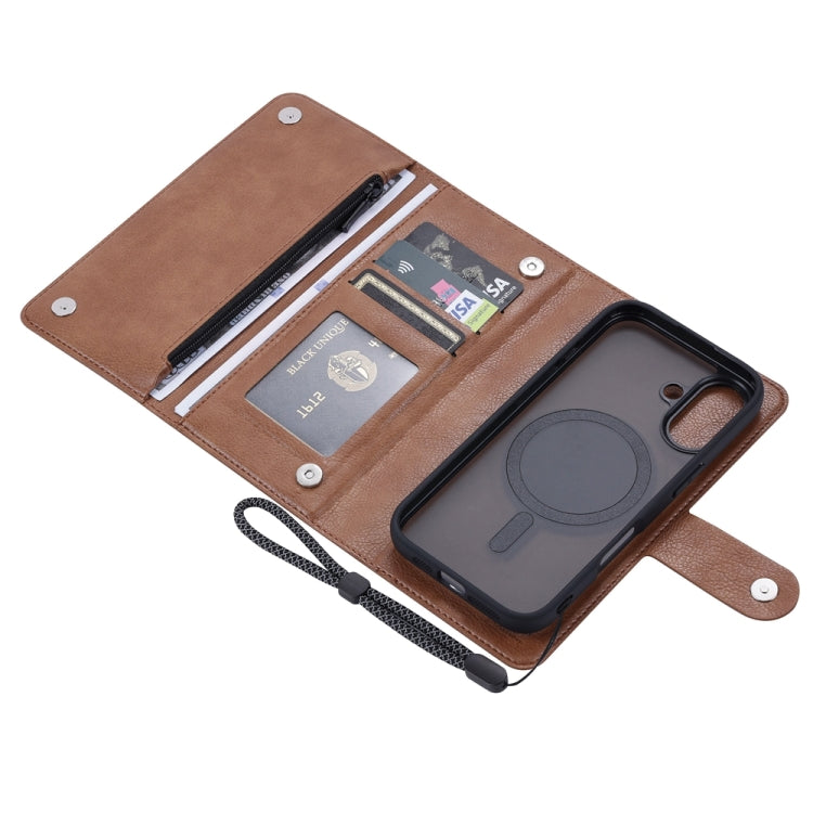 For iPhone 16 Plus ViLi GVS Series MagSafe Magnetic RFID Leather Phone Case