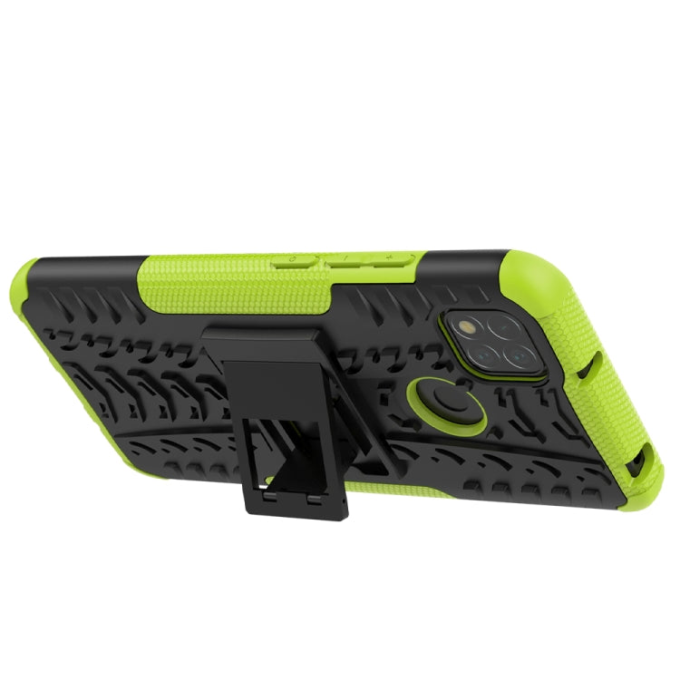 For Xiaomi Redmi 9C Tire Texture Shockproof TPU + PC Protective Case with Holder
