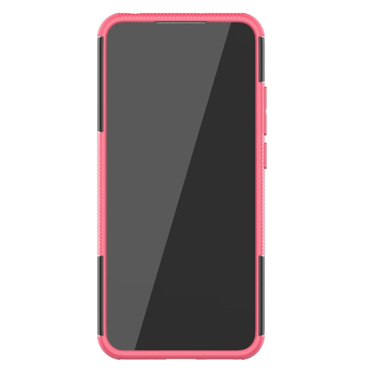 For Xiaomi Redmi 9C Tire Texture Shockproof TPU + PC Protective Case with Holder