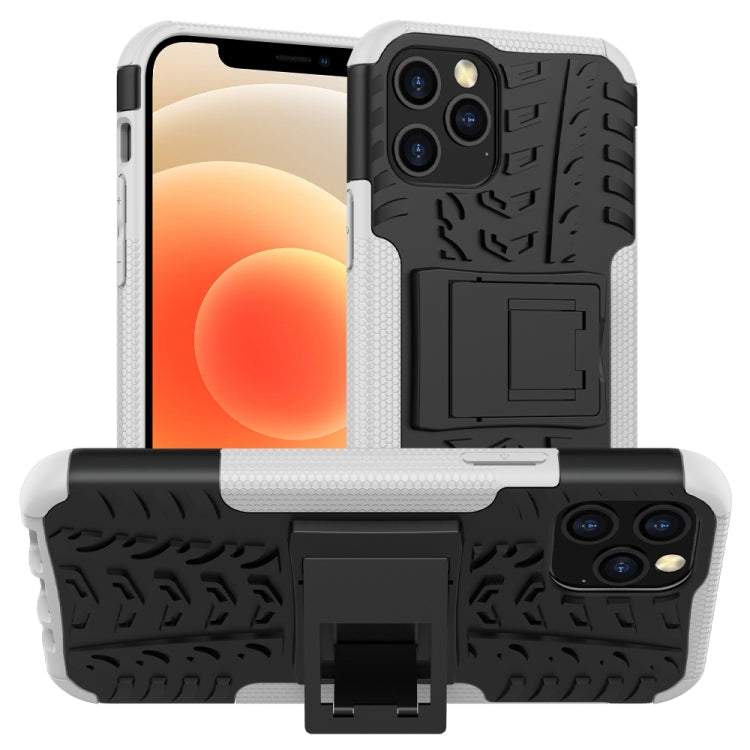For iPhone 12 mini Tire Texture Shockproof TPU + PC Protective Case with Holder