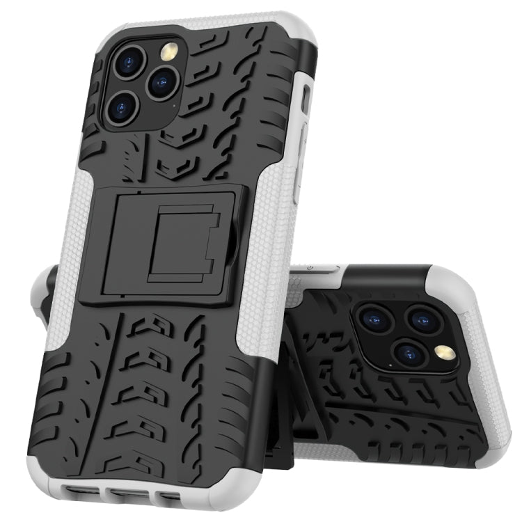 For iPhone 12 mini Tire Texture Shockproof TPU + PC Protective Case with Holder