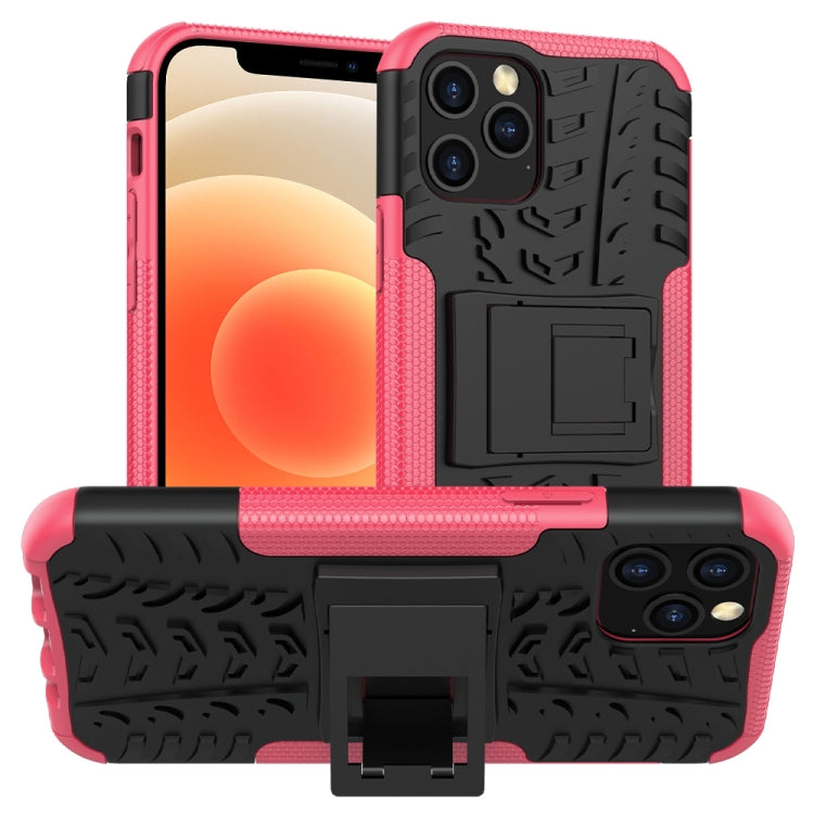 For iPhone 12 mini Tire Texture Shockproof TPU + PC Protective Case with Holder