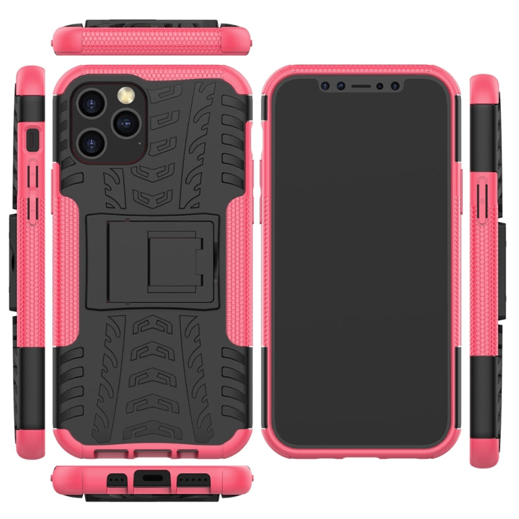 For iPhone 12 mini Tire Texture Shockproof TPU + PC Protective Case with Holder