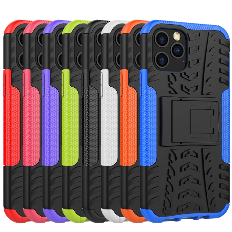 For iPhone 12 mini Tire Texture Shockproof TPU + PC Protective Case with Holder
