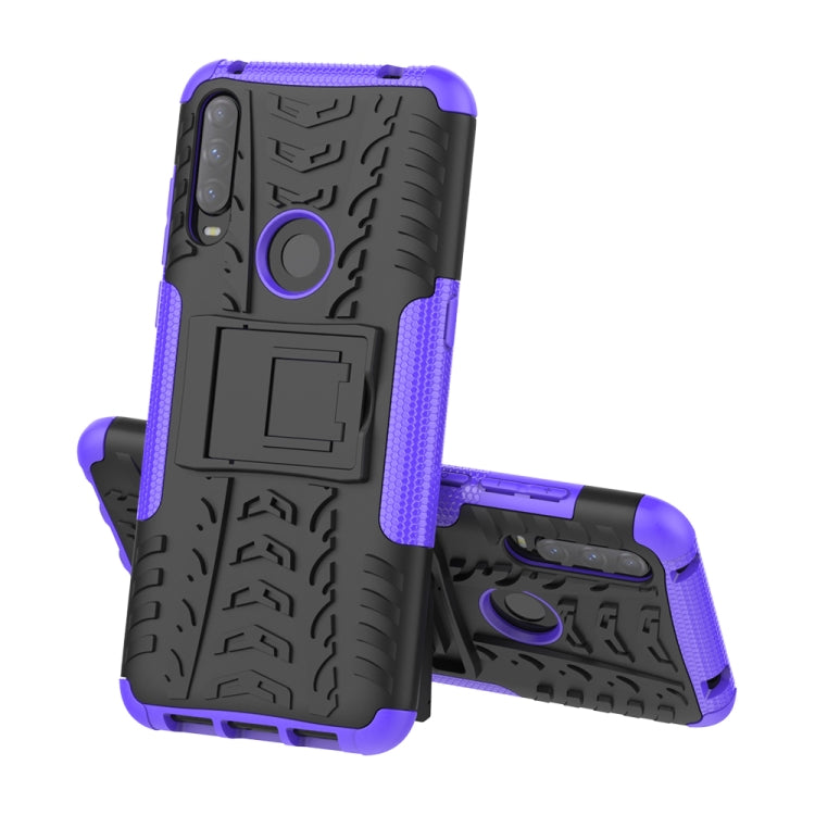 For Alcatel 3L (2020) Tire Texture Shockproof TPU + PC Protective Case with Holder