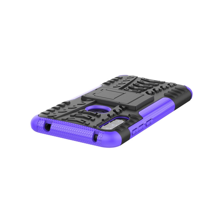 For Alcatel 3L (2020) Tire Texture Shockproof TPU + PC Protective Case with Holder