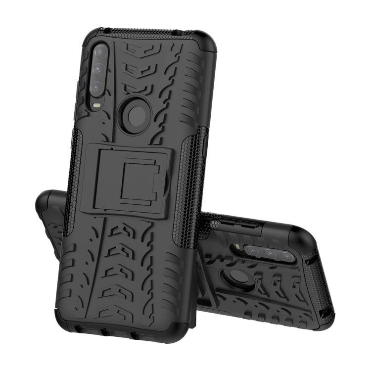 For Alcatel 3L (2020) Tire Texture Shockproof TPU + PC Protective Case with Holder