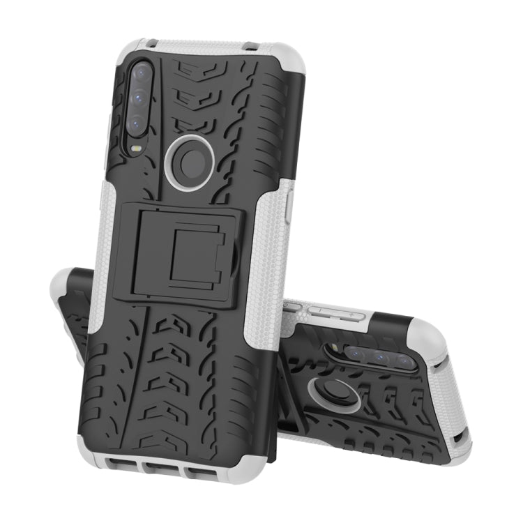 For Alcatel 3L (2020) Tire Texture Shockproof TPU + PC Protective Case with Holder