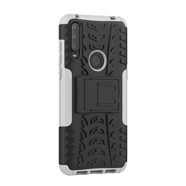 For Alcatel 3L (2020) Tire Texture Shockproof TPU + PC Protective Case with Holder