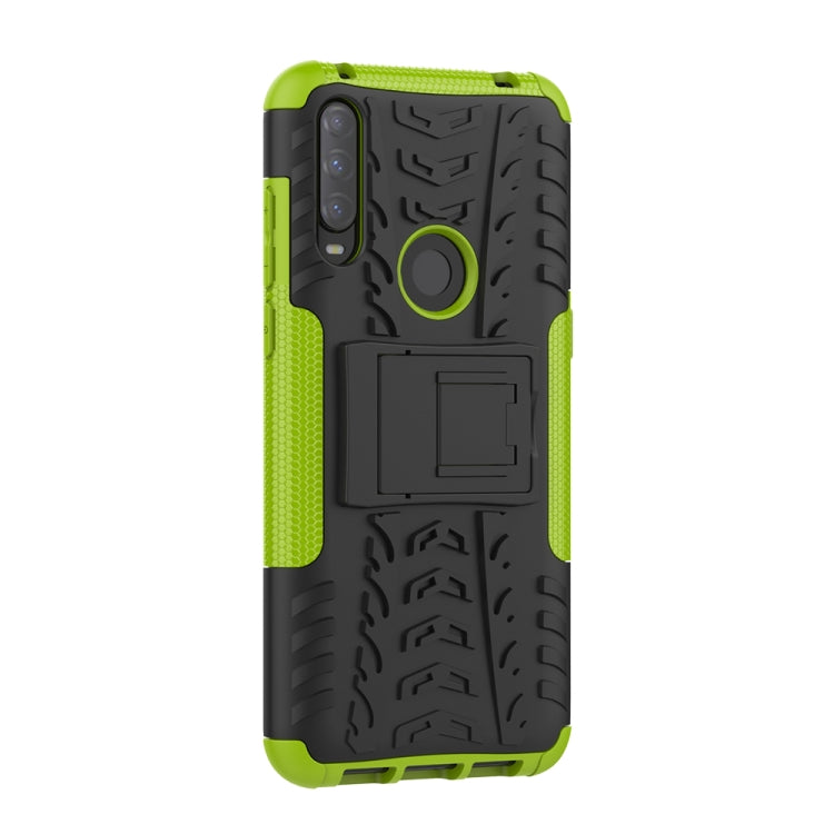 For Alcatel 3L (2020) Tire Texture Shockproof TPU + PC Protective Case with Holder