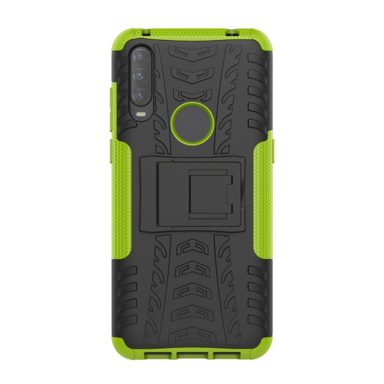 For Alcatel 3L (2020) Tire Texture Shockproof TPU + PC Protective Case with Holder