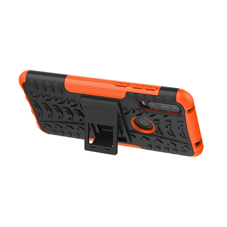 For Alcatel 3L (2020) Tire Texture Shockproof TPU + PC Protective Case with Holder