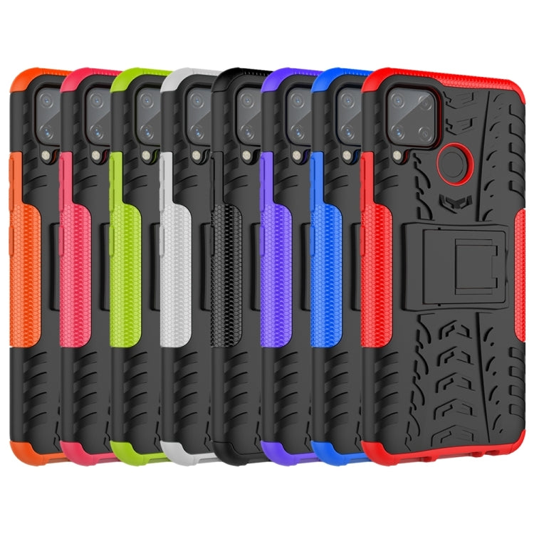 For Alcatel 3L (2020) Tire Texture Shockproof TPU + PC Protective Case with Holder