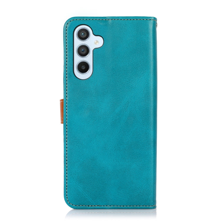 For Samsung Galaxy M35 KHAZNEH Dual-color Cowhide Texture Flip Leather Phone Case