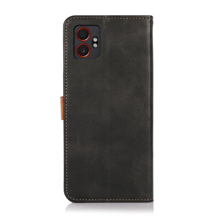 For Samsung Galaxy XCover7 Pro KHAZNEH Dual-color Cowhide Texture Flip Leather Phone Case