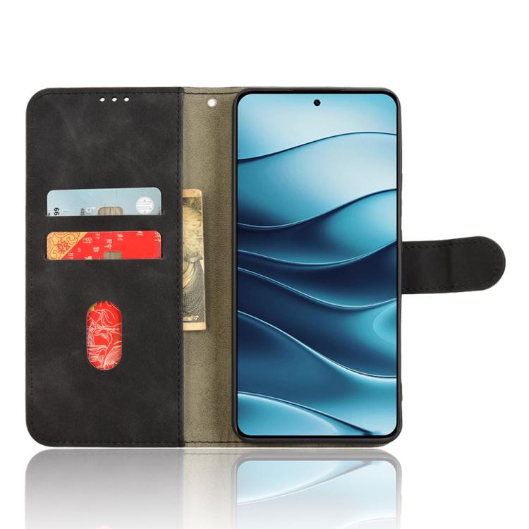 For Redmi Note 14 4G 164.84mm EU Version Skin Feel Magnetic Flip Leather Phone Case