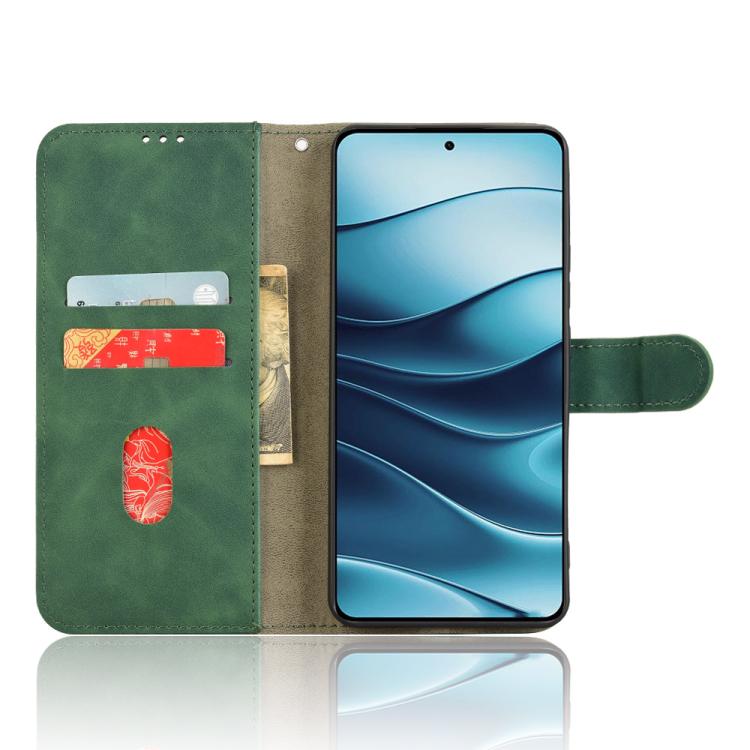 For Redmi Note 14 4G 164.84mm EU Version Skin Feel Magnetic Flip Leather Phone Case