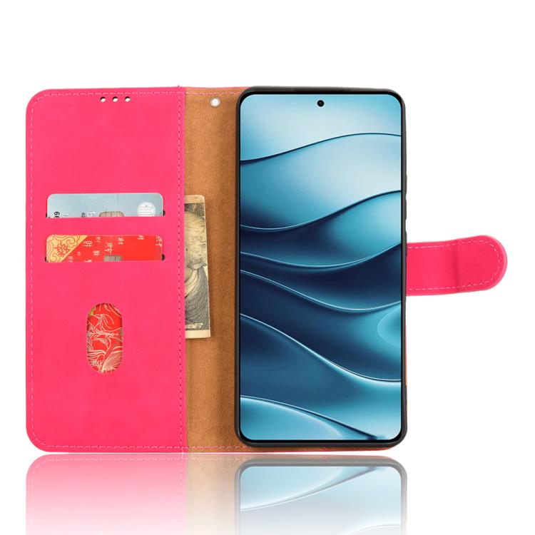 For Redmi Note 14 4G 164.84mm EU Version Skin Feel Magnetic Flip Leather Phone Case