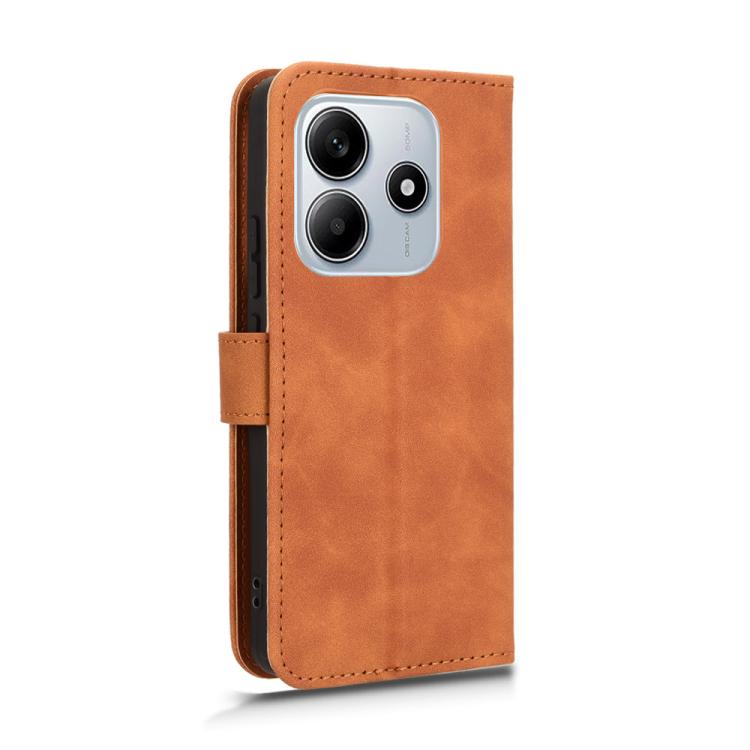 For Redmi Note 14 4G 164.84mm EU Version Skin Feel Magnetic Flip Leather Phone Case