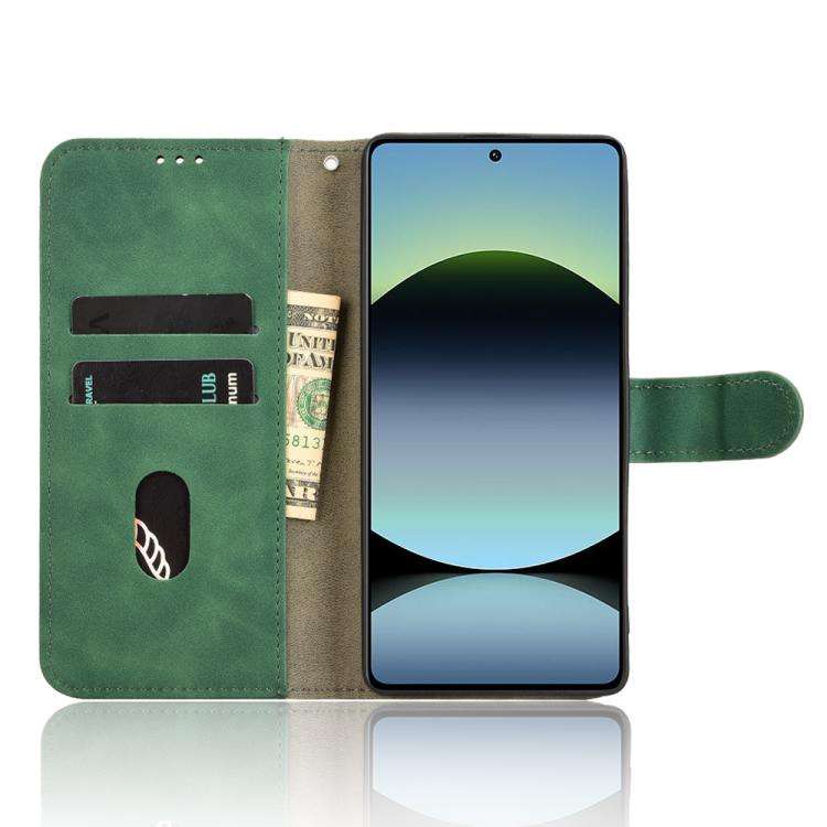 For Redmi Note 14S / Note 13 Pro 4G Skin Feel Magnetic Flip Leather Phone Case
