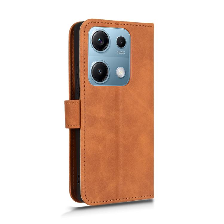 For Redmi Note 14S / Note 13 Pro 4G Skin Feel Magnetic Flip Leather Phone Case