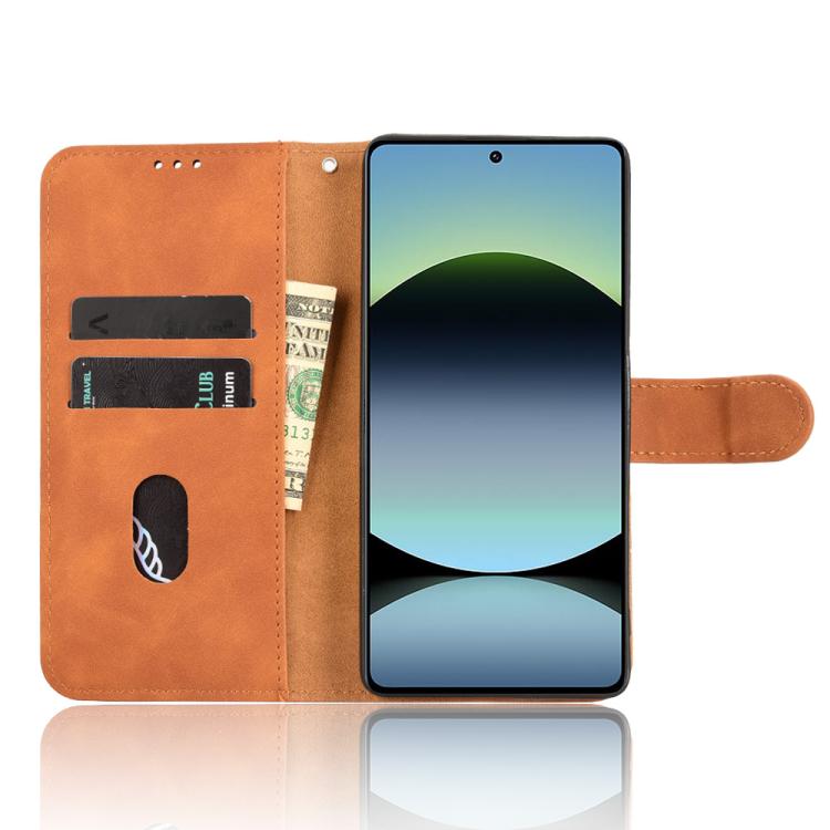 For Redmi Note 14S / Note 13 Pro 4G Skin Feel Magnetic Flip Leather Phone Case
