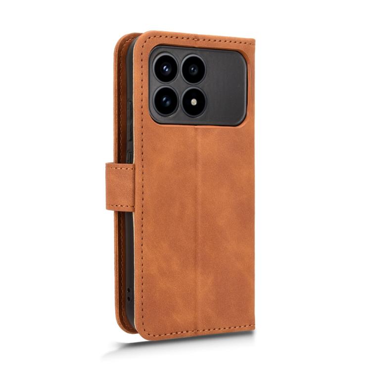 For Redmi K90 5G / Poco F8 Pro Skin Feel Magnetic Flip Leather Phone Case