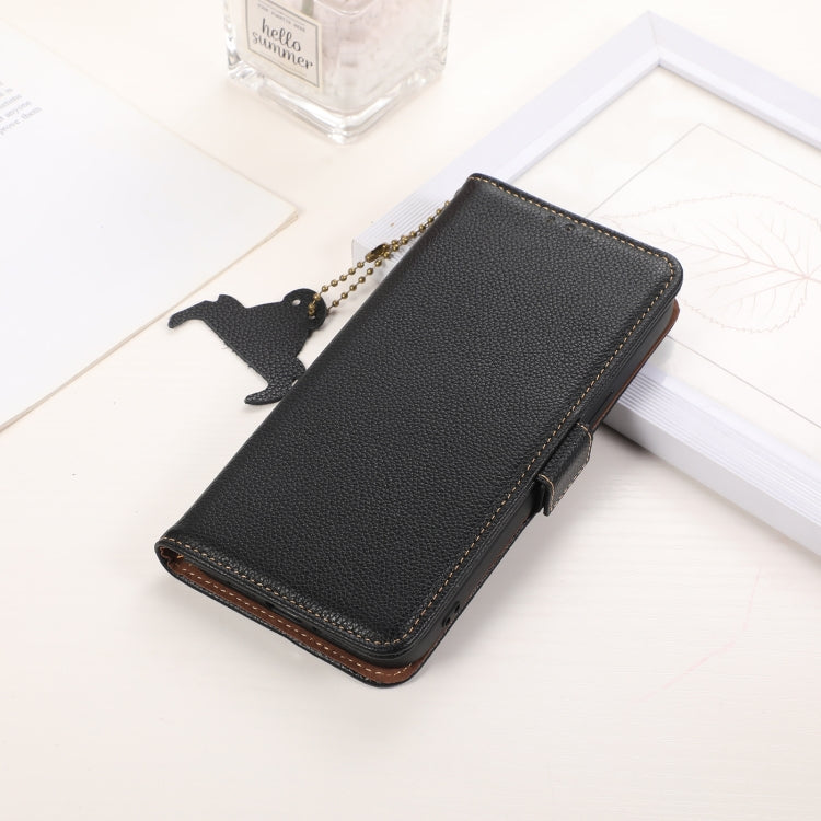 For Samsung Galaxy M35 Genuine Leather Mino Magnetic RFID Leather Phone Case