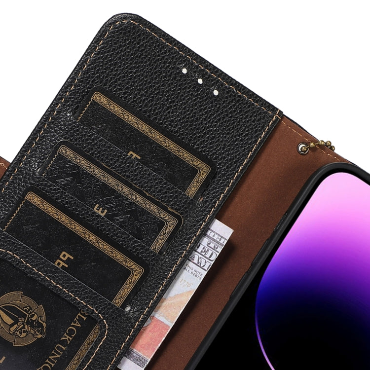 For Samsung Galaxy M35 Genuine Leather Mino Magnetic RFID Leather Phone Case