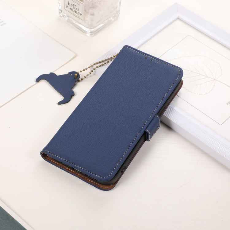 For Samsung Galaxy M35 Genuine Leather Mino Magnetic RFID Leather Phone Case