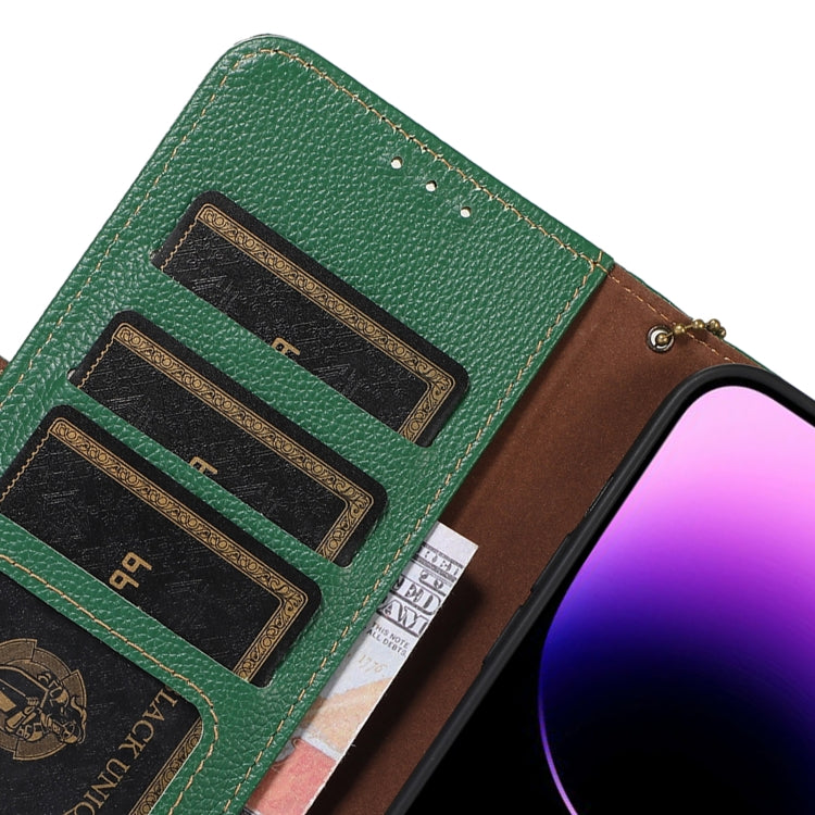 For Samsung Galaxy M35 Genuine Leather Mino Magnetic RFID Leather Phone Case