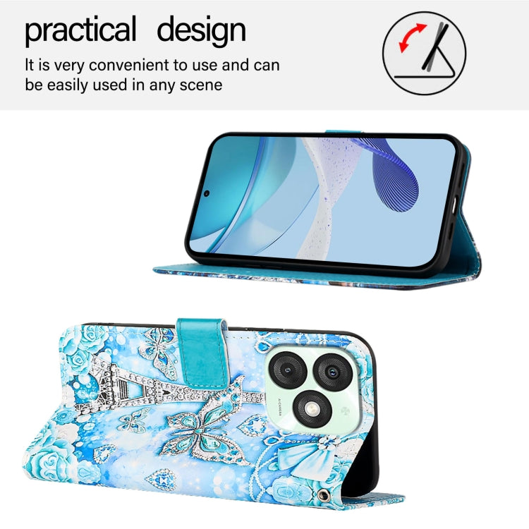 For itel A50   Colored Drawing Pattern Plain Weave Leather Phone Case