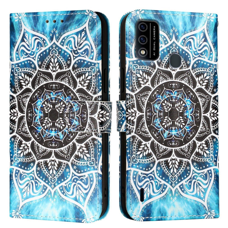 For itel A48 Colored Drawing Pattern Plain Weave Leather Phone Case