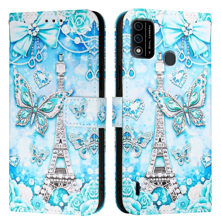 For itel A48 Colored Drawing Pattern Plain Weave Leather Phone Case
