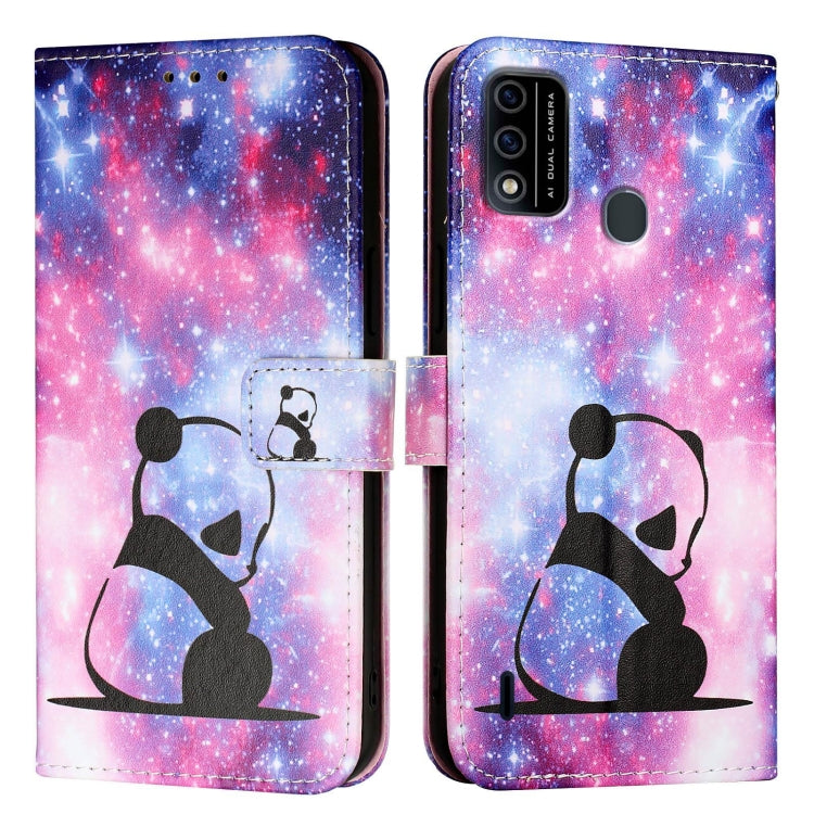 For itel A48 Colored Drawing Pattern Plain Weave Leather Phone Case