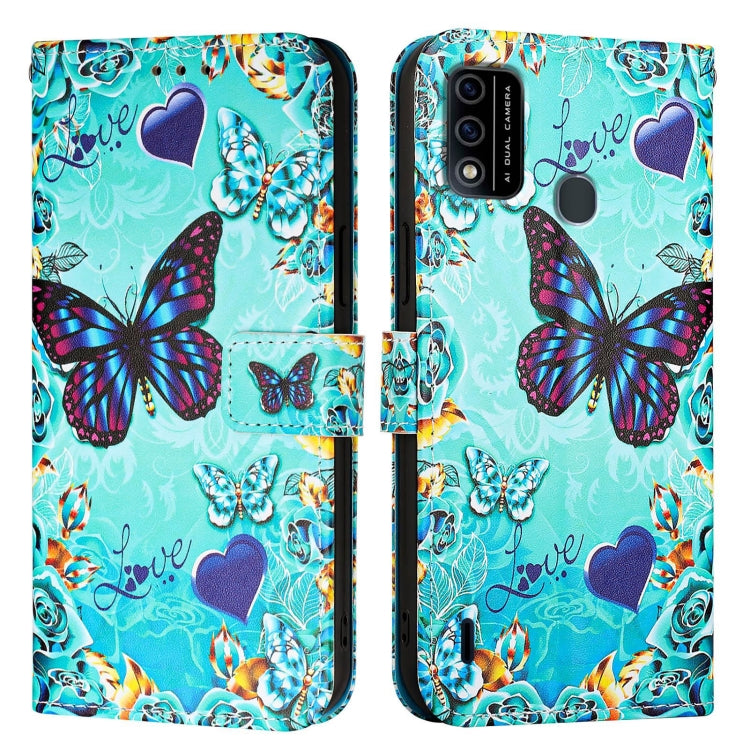 For itel A48 Colored Drawing Pattern Plain Weave Leather Phone Case