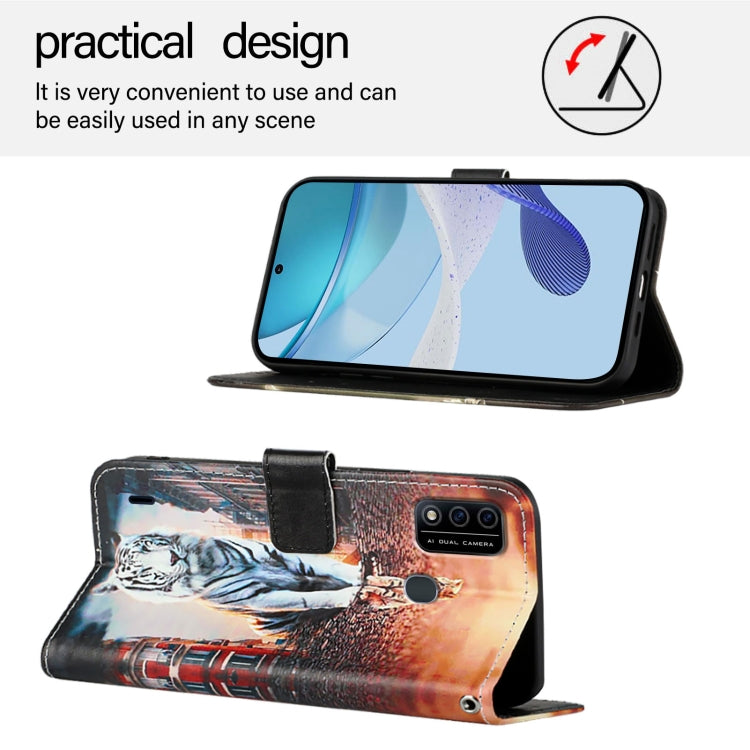 For itel A48 Colored Drawing Pattern Plain Weave Leather Phone Case