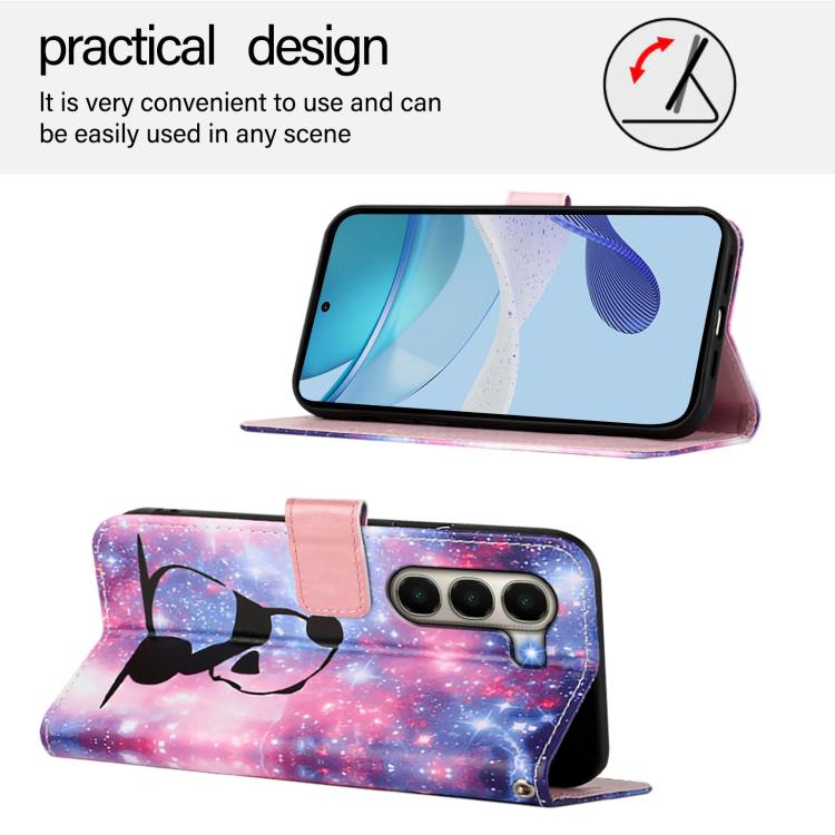 For itel A95 5G Colored Drawing Pattern Plain Weave Leather Phone Case