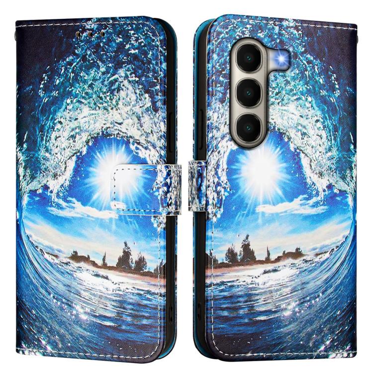 For itel A95 5G Colored Drawing Pattern Plain Weave Leather Phone Case