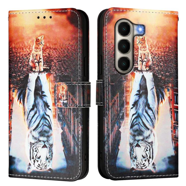 For itel A95 5G Colored Drawing Pattern Plain Weave Leather Phone Case